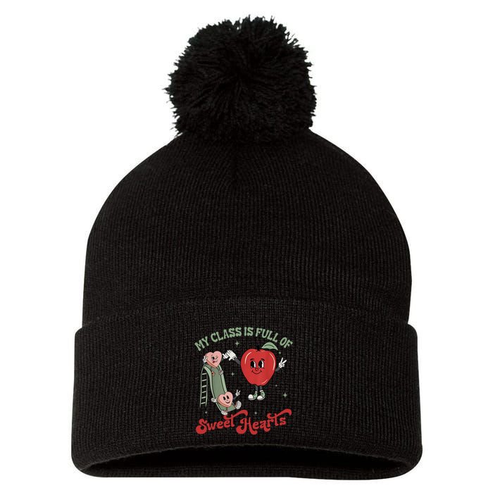 My Class Is Full Of Sweer Heart Apply 100 Days Of School Matching Group Lover Pom Pom 12in Knit Beanie