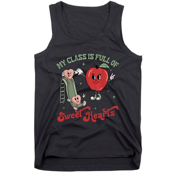 My Class Is Full Of Sweer Heart Apply 100 Days Of School Matching Group Lover Tank Top