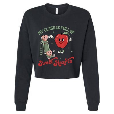 My Class Is Full Of Sweer Heart Apply 100 Days Of School Matching Group Lover Cropped Pullover Crew