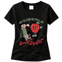 My Class Is Full Of Sweer Heart Apply 100 Days Of School Matching Group Lover Womens T-Shirt