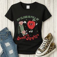 My Class Is Full Of Sweer Heart Apply 100 Days Of School Matching Group Lover Womens T-Shirt
