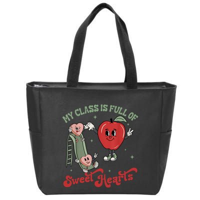My Class Is Full Of Sweer Heart Apply 100 Days Of School Matching Group Lover Zip Tote Bag