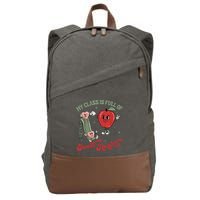 My Class Is Full Of Sweer Heart Apply 100 Days Of School Matching Group Lover Cotton Canvas Backpack