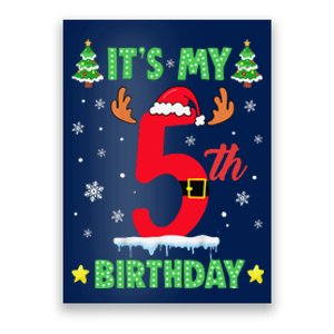 Merry Christmas ItS My 5th Birthday Xmas Poster