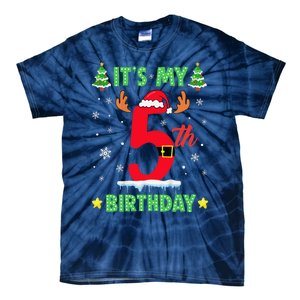 Merry Christmas ItS My 5th Birthday Xmas Tie-Dye T-Shirt