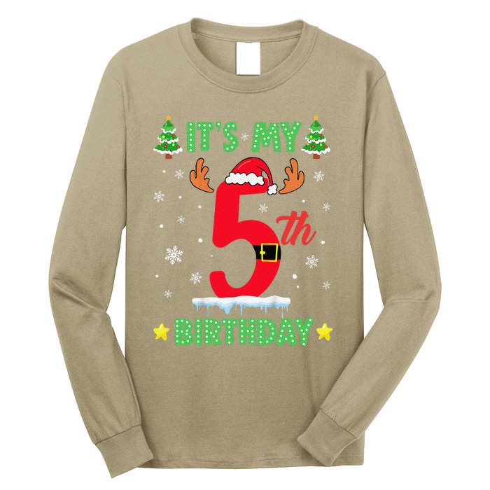 Merry Christmas ItS My 5th Birthday Xmas Long Sleeve Shirt