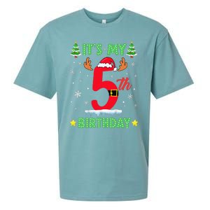 Merry Christmas ItS My 5th Birthday Xmas Sueded Cloud Jersey T-Shirt