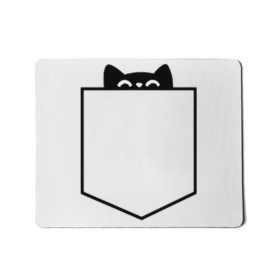 Minimalist Cat In Pocket, Funny Cat In Pocket, Cat Mousepad