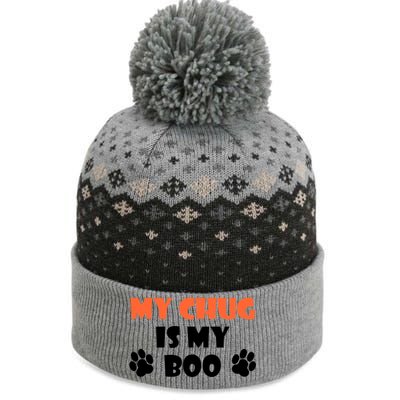 My Chug Is My Boo Halloween Dog Owner Gift The Baniff Cuffed Pom Beanie