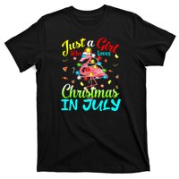 Merry Christmas In July Santa Beach Party Summer Vacation T-Shirt