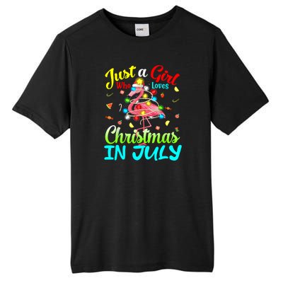 Merry Christmas In July Santa Beach Party Summer Vacation Tall Fusion ChromaSoft Performance T-Shirt