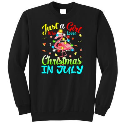 Merry Christmas In July Santa Beach Party Summer Vacation Tall Sweatshirt