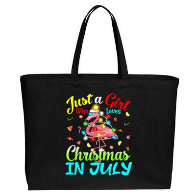 Merry Christmas In July Santa Beach Party Summer Vacation Cotton Canvas Jumbo Tote