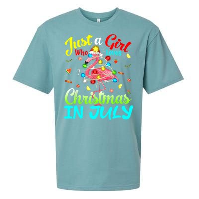 Merry Christmas In July Santa Beach Party Summer Vacation Sueded Cloud Jersey T-Shirt