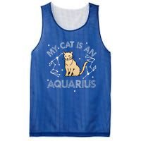 My Cat Is An Aquarius Astrology Kittens Star Sign Horoscope Gift Mesh Reversible Basketball Jersey Tank