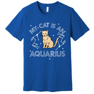 My Cat Is An Aquarius Astrology Kittens Star Sign Horoscope Gift Premium T-Shirt