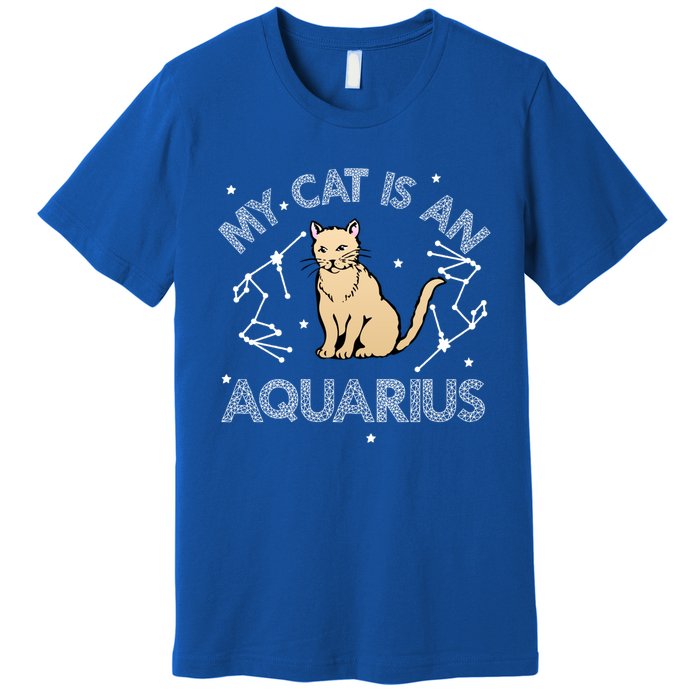 My Cat Is An Aquarius Astrology Kittens Star Sign Horoscope Gift Premium T-Shirt