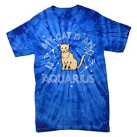 My Cat Is An Aquarius Astrology Kittens Star Sign Horoscope Gift Tie-Dye T-Shirt