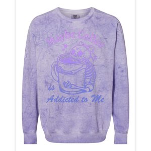 Maybe Coffee Is Addicted Colorblast Crewneck Sweatshirt