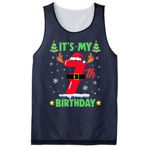 Merry Christmas ItS My 7th Birthday Xmas Mesh Reversible Basketball Jersey Tank