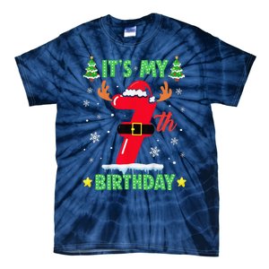 Merry Christmas ItS My 7th Birthday Xmas Tie-Dye T-Shirt