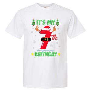 Merry Christmas ItS My 7th Birthday Xmas Garment-Dyed Heavyweight T-Shirt