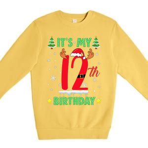 Merry Christmas ItS My 12th Birthday Xmas Women Premium Crewneck Sweatshirt