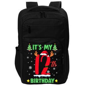 Merry Christmas ItS My 12th Birthday Xmas Women Impact Tech Backpack