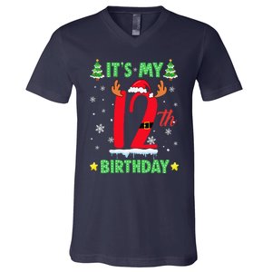 Merry Christmas ItS My 12th Birthday Xmas Women V-Neck T-Shirt