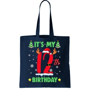 Merry Christmas ItS My 12th Birthday Xmas Women Tote Bag