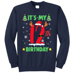 Merry Christmas ItS My 12th Birthday Xmas Women Tall Sweatshirt