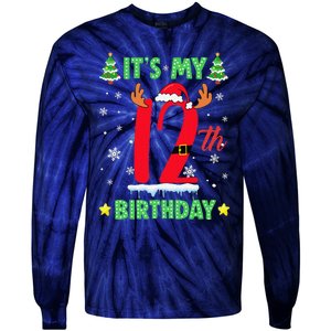 Merry Christmas ItS My 12th Birthday Xmas Women Tie-Dye Long Sleeve Shirt