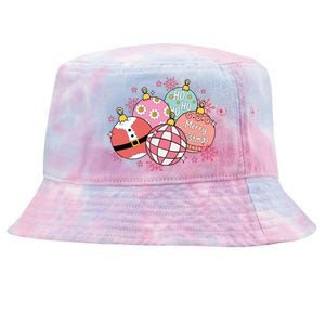 Merry Christmas Jingle Balls Cute Holiday Tie-Dyed Bucket Hat