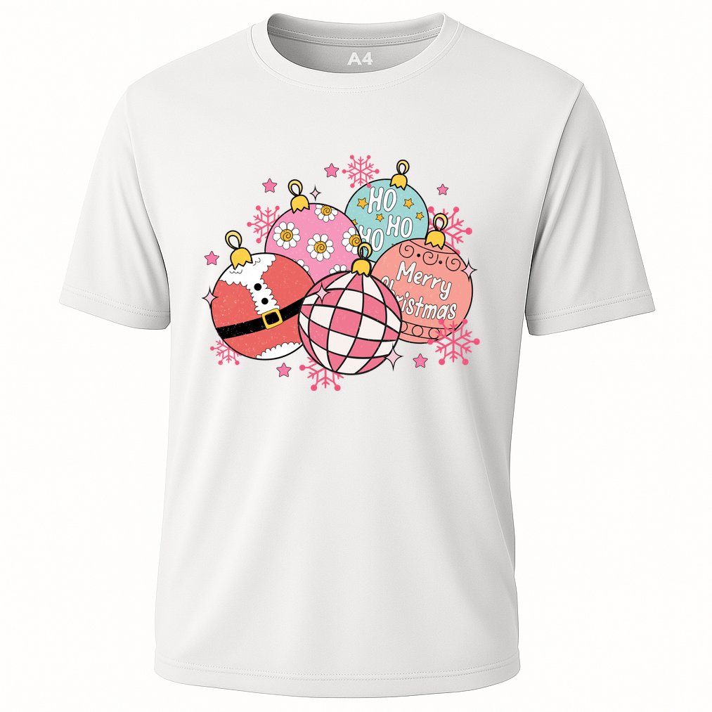 Merry Christmas Jingle Balls Cute Holiday Cooling Performance Crew T-Shirt