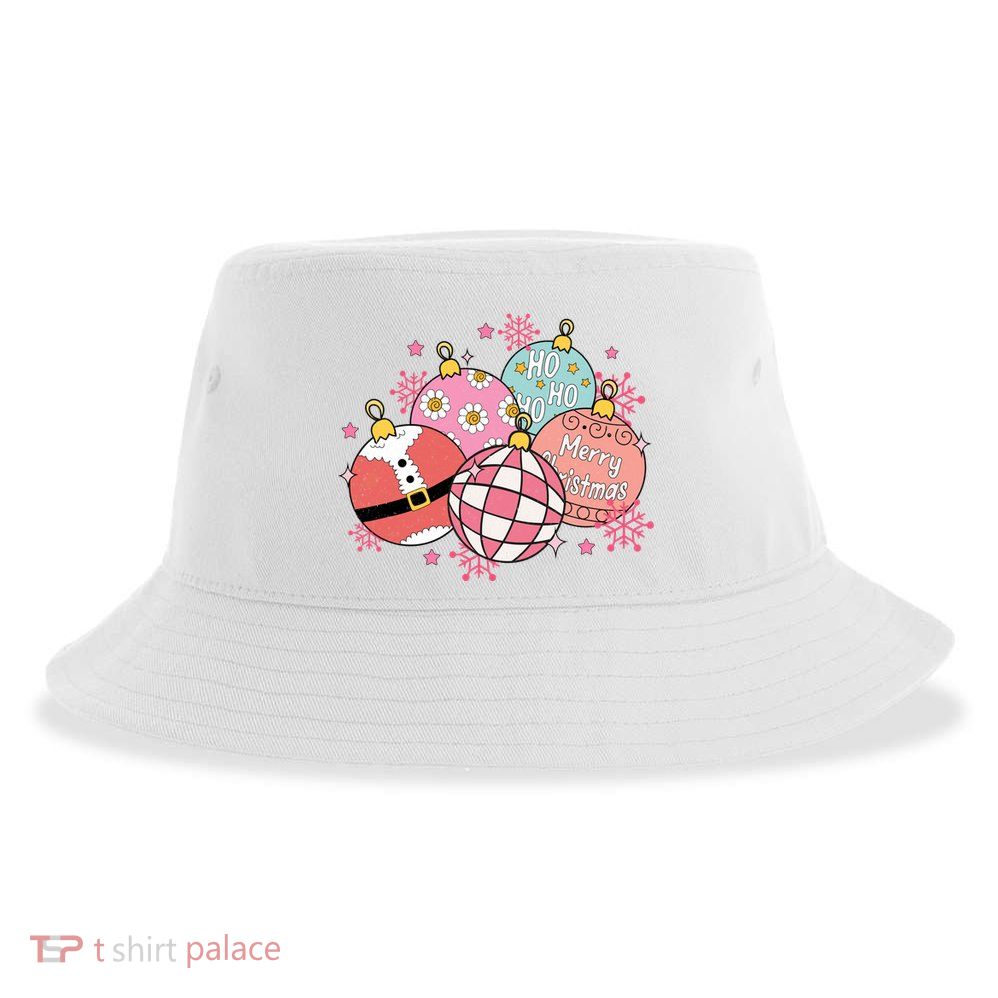 Merry Christmas Jingle Balls Cute Holiday Sustainable Bucket Hat
