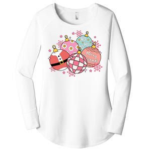 Merry Christmas Jingle Balls Cute Holiday Women's Perfect Tri Tunic Long Sleeve Shirt