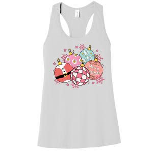 Merry Christmas Jingle Balls Cute Holiday Women's Racerback Tank