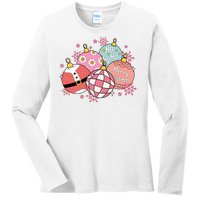 Merry Christmas Jingle Balls Cute Holiday Ladies Long Sleeve Shirt