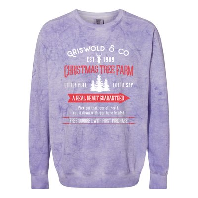 Merry Christmas Jolliest Bunch Griswold Christmas Tree Farm Gift Colorblast Crewneck Sweatshirt