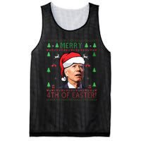 Merry Christmas Joe Biden Happy 4th of July Ugly  Mesh Reversible Basketball Jersey Tank