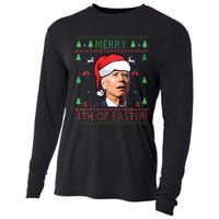 Merry Christmas Joe Biden Happy 4th of July Ugly  Cooling Performance Long Sleeve Crew