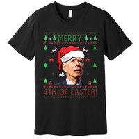 Merry Christmas Joe Biden Happy 4th of July Ugly  Premium T-Shirt