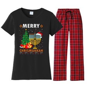 MERRY CHRISMUKKAH Jewish Christmas Hanukkah Chanukah Women's Flannel Pajama Set