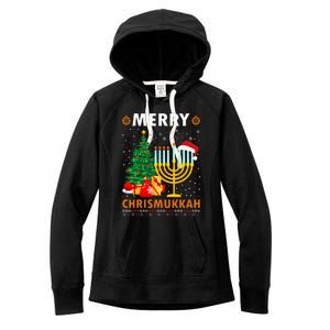 MERRY CHRISMUKKAH Jewish Christmas Hanukkah Chanukah Women's Fleece Hoodie