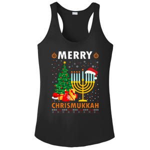 MERRY CHRISMUKKAH Jewish Christmas Hanukkah Chanukah Ladies PosiCharge Competitor Racerback Tank