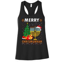 MERRY CHRISMUKKAH Jewish Christmas Hanukkah Chanukah Women's Racerback Tank