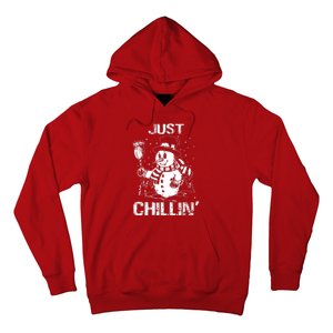 Merry Christmas Just Chillin Snowman Family Matching Pajama Hoodie