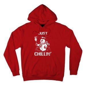 Merry Christmas Just Chillin Snowman Family Matching Pajama Tall Hoodie