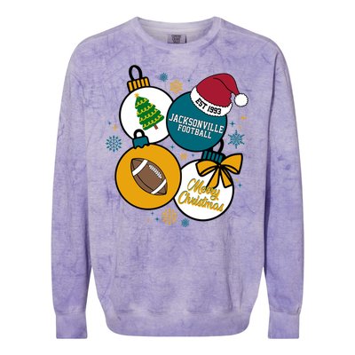 Merry Christmas Jacksonville Football Est 1993 Colorblast Crewneck Sweatshirt