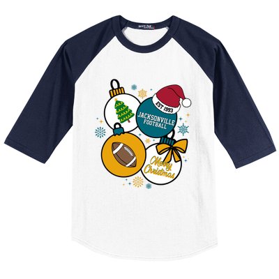 Merry Christmas Jacksonville Football Est 1993 Baseball Sleeve Shirt